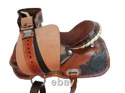 Western Trail Saddle Comfortable Pleasure Horse Rdie Leather Used Tack 15 16 17