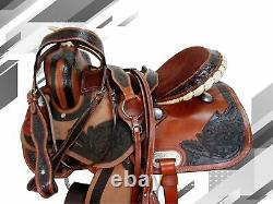 Western Trail Saddle Comfortable Pleasure Horse Rdie Leather Used Tack 15 16 17