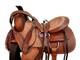 Western Trail Saddle Hard Seat Rough Out Leather Pleasure Used Set 15 16 17 18