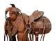 Western Trail Saddle Hard Seat Rough Out Pleasure Trail Used Tack 15 16 17 18