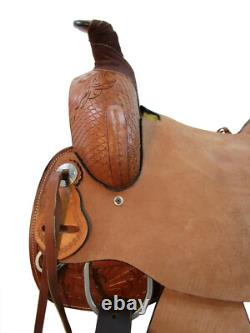 Western Trail Saddle Hard Seat Rough Out Pleasure Trail Used Tack 15 16 17 18