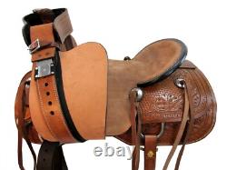 Western Trail Saddle Hard Seat Rough Out Pleasure Trail Used Tack 15 16 17 18