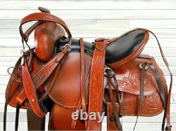 Western Trail Saddle Horse Pleasure Rodeo Cowboy Tooled Leather Used Tack Set 16