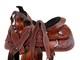 Western Trail Saddle Pleasure Horse Floral Tooled Leather Used Tack 15 16 17 18
