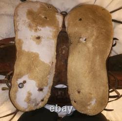 Western Vintage Saddle Leather Horse Rider Used Movie Prop Country Cowboy Pony