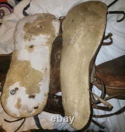 Western Vintage Saddle Leather Horse Rider Used Movie Prop Country Cowboy Pony