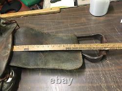 Western Vtg Riding Tooled Seat Brown Leather Horse Saddle 16' Braided Stirrups