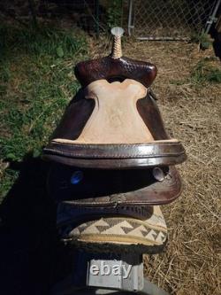 Western barrel racing saddle Lamb saddle co. 16