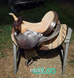 Western barrel racing saddle Lamb saddle co. 16