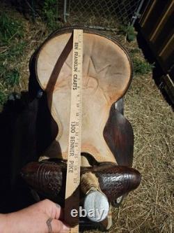Western barrel racing saddle Lamb saddle co. 16