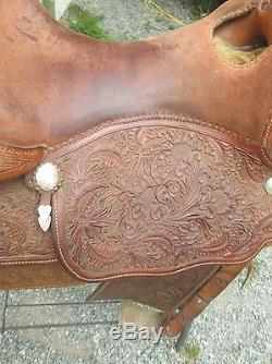 Western horse show saddle Custom Bob's Billy Royal silver arabian horsemanship