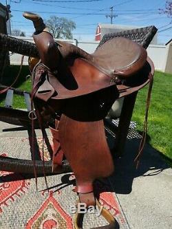 Western saddle 15 red Tex Tan 7 gullet