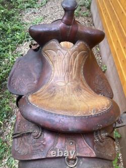 Western saddle, Utahn brand, flaws, see pics for measurements & condition