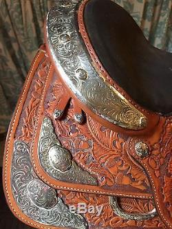 Western saddle silver show Hereford by Tex Tan, 16