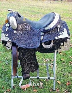 Western show saddle 16