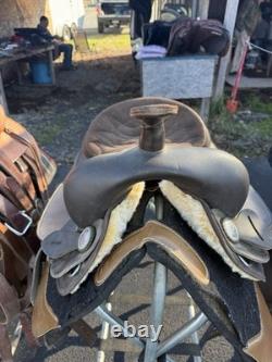 Wintec Trail Brown Leather Western 15 in Horse Saddle