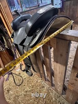 Wintec western 15 saddle fqhb black with silver