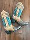 Womens 7.5 Corral Antique Saddle Turquoise/brown Eagle Overlay Cowboy Boots