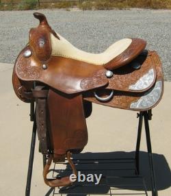 Woods Western Custom Handmade Show Saddle Reining 16