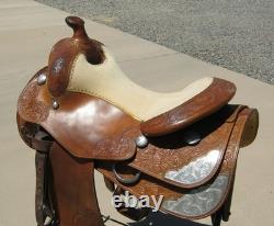 Woods Western Custom Handmade Show Saddle Reining 16