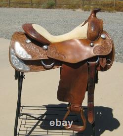 Woods Western Custom Handmade Show Saddle Reining 16