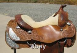Woods Western Custom Handmade Show Saddle Reining 16