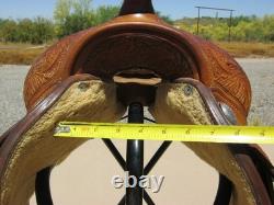 Woods Western Custom Handmade Show Saddle Reining 16