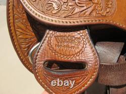Woods Western Custom Handmade Show Saddle Reining 16