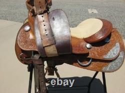 Woods Western Custom Handmade Show Saddle Reining 16