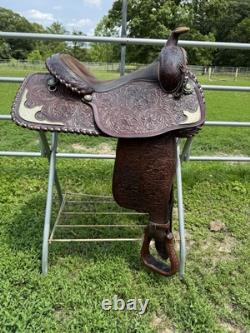 Wow 15 Billy Royal Vintage Show Saddle Western Flat Seat Silver