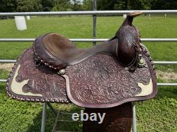 Wow 15 Billy Royal Vintage Show Saddle Western Flat Seat Silver