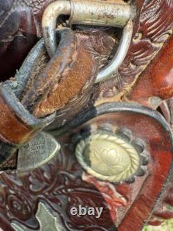 Wow 15 Billy Royal Vintage Show Saddle Western Flat Seat Silver