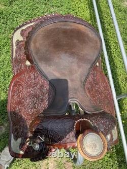 Wow 15 Billy Royal Vintage Show Saddle Western Flat Seat Silver