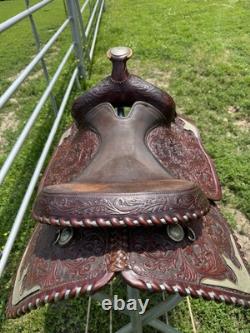 Wow 15 Billy Royal Vintage Show Saddle Western Flat Seat Silver