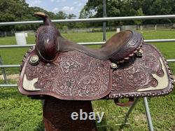 Wow 15 Billy Royal Vintage Show Saddle Western Flat Seat Silver
