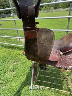 Wow 15 Billy Royal Vintage Show Saddle Western Flat Seat Silver