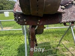 Wow 15 Billy Royal Vintage Show Saddle Western Flat Seat Silver
