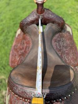 Wow 15 Billy Royal Vintage Show Saddle Western Flat Seat Silver