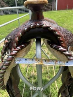 Wow 15 Billy Royal Vintage Show Saddle Western Flat Seat Silver