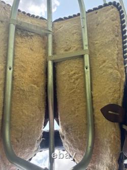 Wow 15 Billy Royal Vintage Show Saddle Western Flat Seat Silver