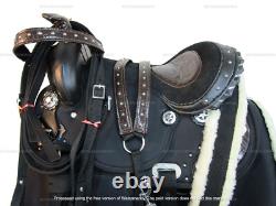 YOUTH WESTERN SADDLE 14 in KIDS BARREL RACING TRAIL SYNTHETIC CORDURA USED SET