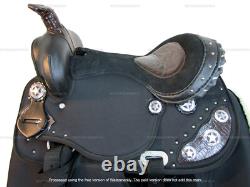 YOUTH WESTERN SADDLE 14 in KIDS BARREL RACING TRAIL SYNTHETIC CORDURA USED SET