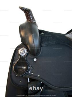 YOUTH WESTERN SADDLE 14 in KIDS BARREL RACING TRAIL SYNTHETIC CORDURA USED SET