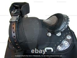 YOUTH WESTERN SADDLE 14 in KIDS BARREL RACING TRAIL SYNTHETIC CORDURA USED SET