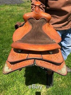 Youth 11.5 Western Show Saddle Brown with Silver accents