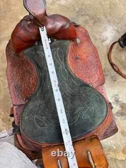 Youth 13 in Pleasure/Trail Western Saddle, Brown Leather Traditional