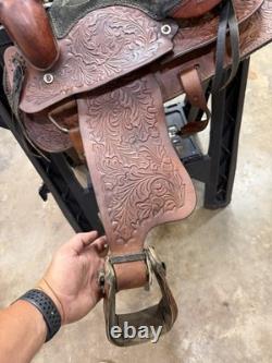 Youth 13 in Pleasure/Trail Western Saddle, Brown Leather Traditional