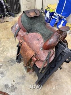 Youth 13 in Pleasure/Trail Western Saddle, Brown Leather Traditional