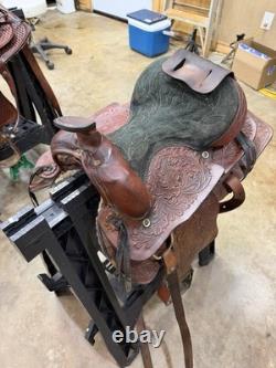 Youth 13 in Pleasure/Trail Western Saddle, Brown Leather Traditional