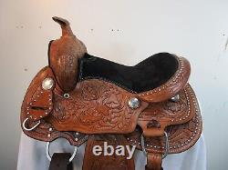 Youth Cowboy Barrel Western Saddle Child Trail Leather Horse Kids Tack 10 12 13